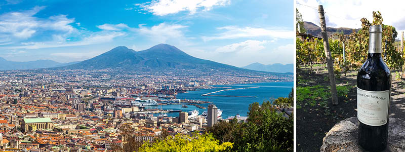 Napoli og vulkanen Vesuv, Italien